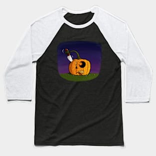 A Pumpkin Carving Itself Baseball T-Shirt